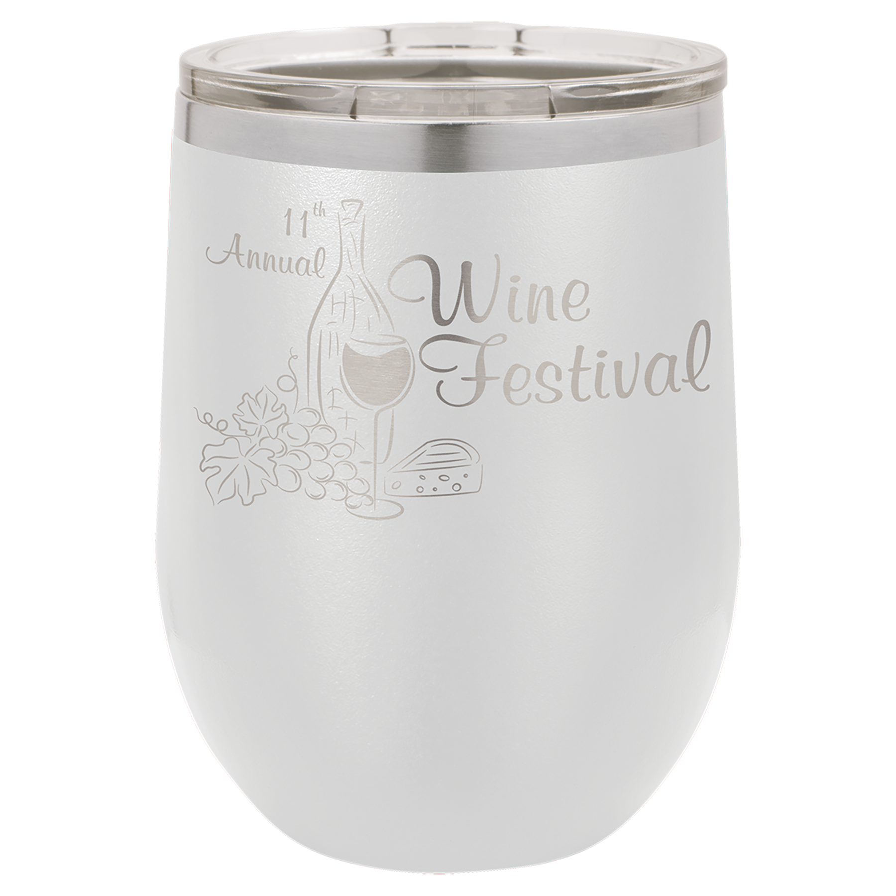 Personalized Laser Engraved Wine Tumbler 12 oz. 13