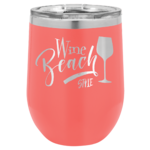 Personalized Laser Engraved Wine Tumbler 12 oz. 16