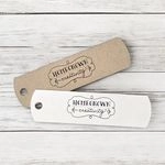 3" x 0.8" Tags | Long Thin Curved Shaped Custom Tags - Your Logo Personalized - Price Tags - Your Lo 1