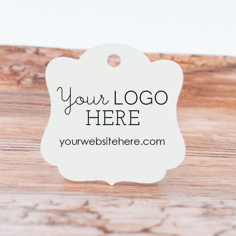 Ornate Cut Curved Top Die Cut Design Customized Small Price Tags Jewelry Hang Tags Labels | Multipl 2