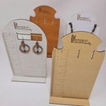 Tall Curved Top 7.5" Necklace Display Photography Prop Ruler Measurement Inches cm Custom Laser Engr 7