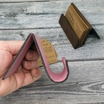 Custom Desktop Business Card Holder Leatherette Easel Style 5