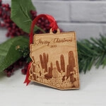 Arizona State Desert Cactus Garden Landscape Ornament Merry Christmas 1