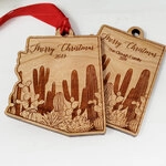 Arizona State Desert Cactus Garden Landscape Ornament Merry Christmas 2