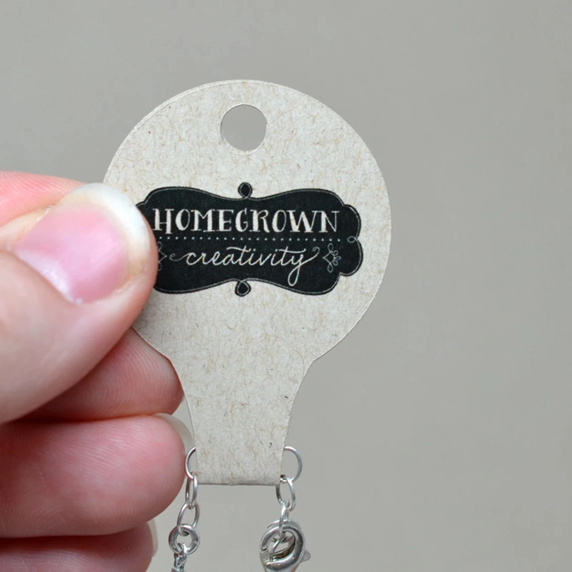 1.5" Circle Fold-Over Jewelry Display Cards Foldover Necklace 4