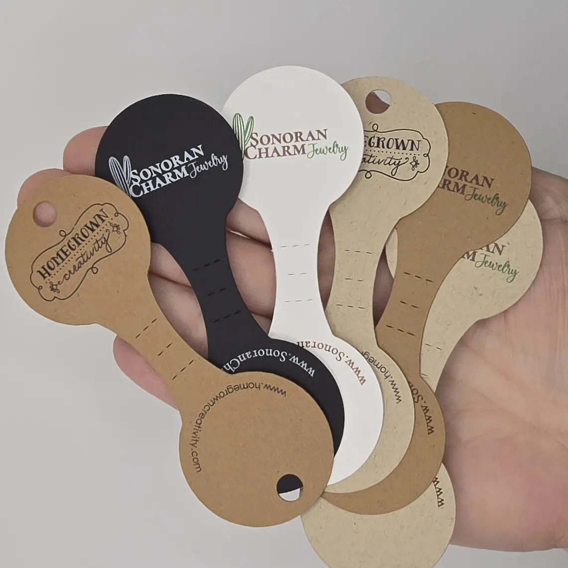 1.5" Circle Fold-Over Jewelry Display Cards Foldover Necklace 2