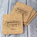 Personalized Cork Coasters | Set Square | Housewarming Gift Wedding Party Gift New Home Teacher 1