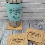 Personalized Cork Coasters | Set Square | Housewarming Gift Wedding Party Gift New Home Teacher 3