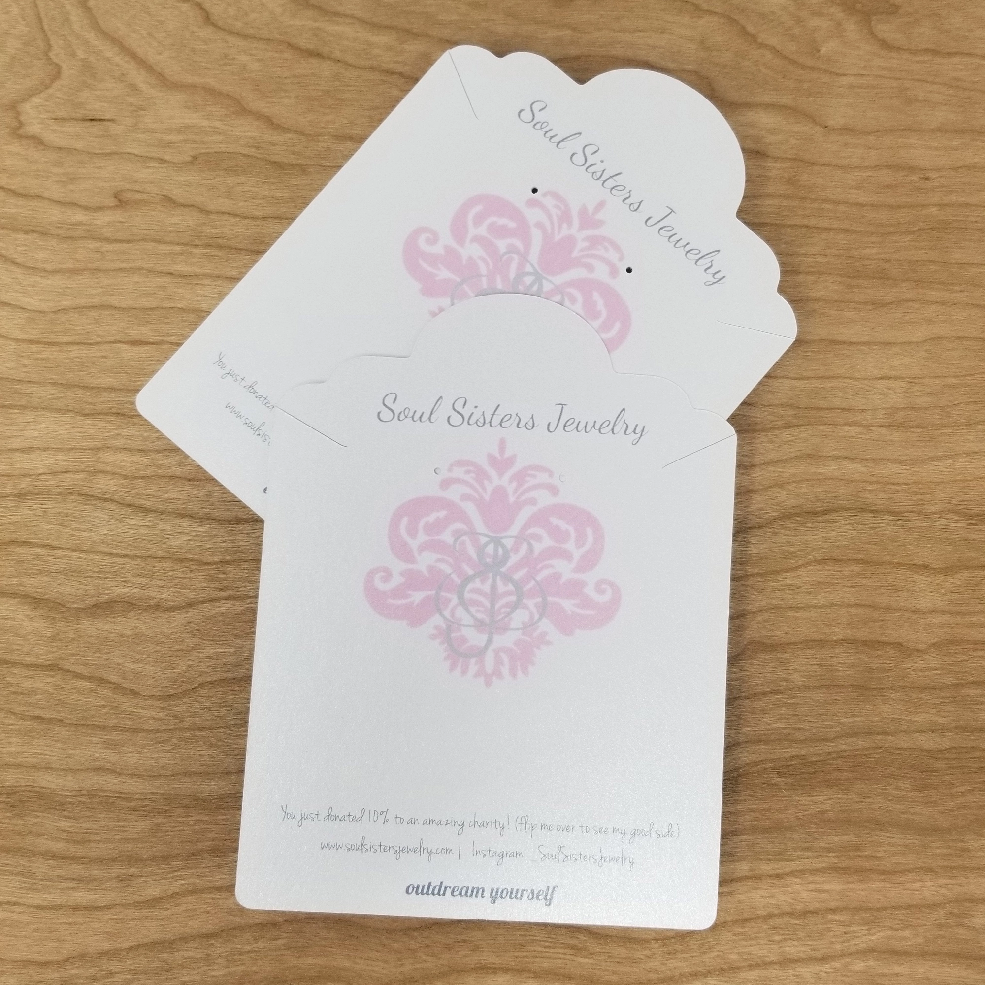 Tag Cut Curved Top Jewelry Display Earring Cards 5