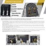 Gold or Silver Ink Printing on Rounded Corner Rectangle & Square Earring Necklace Hair Bow Price Tag 2
