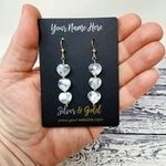 Gold or Silver Ink Printing on Rounded Corner Rectangle & Square Earring Necklace Hair Bow Price Tag 5