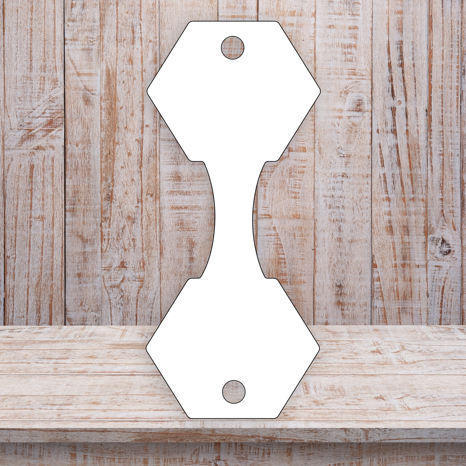 1.9" wide Hexagon Fold-Over Jewelry Display Cards 3