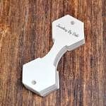 1.9" wide Hexagon Fold-Over Jewelry Display Cards 4