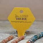 1.9" wide Hexagon Fold-Over Jewelry Display Cards 5