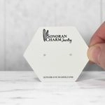 Hexagon Flat Top Earring Necklace Jewlery Display Cards 2