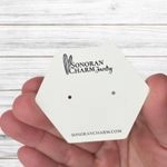 Hexagon Flat Top Earring Necklace Jewlery Display Cards 4