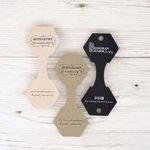 1.9" wide Hexagon Fold-Over Jewelry Display Cards 1