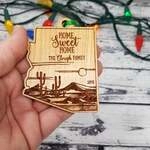 Arizona State Shape Desert Cactus Landscape Christmas Ornament 3