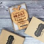 Custom Teacher Appreciation Gift Wood Engraved Apple Desk Display Award | Thank You | Big Heart to h 3