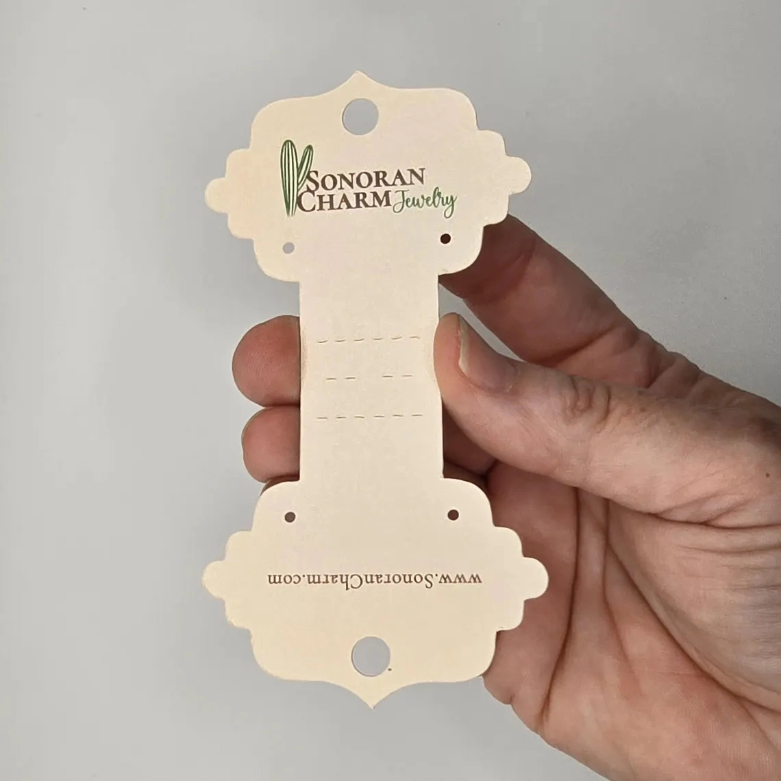 Ornate Fold-Over Jewelry Display Cards 2.30" wide 3