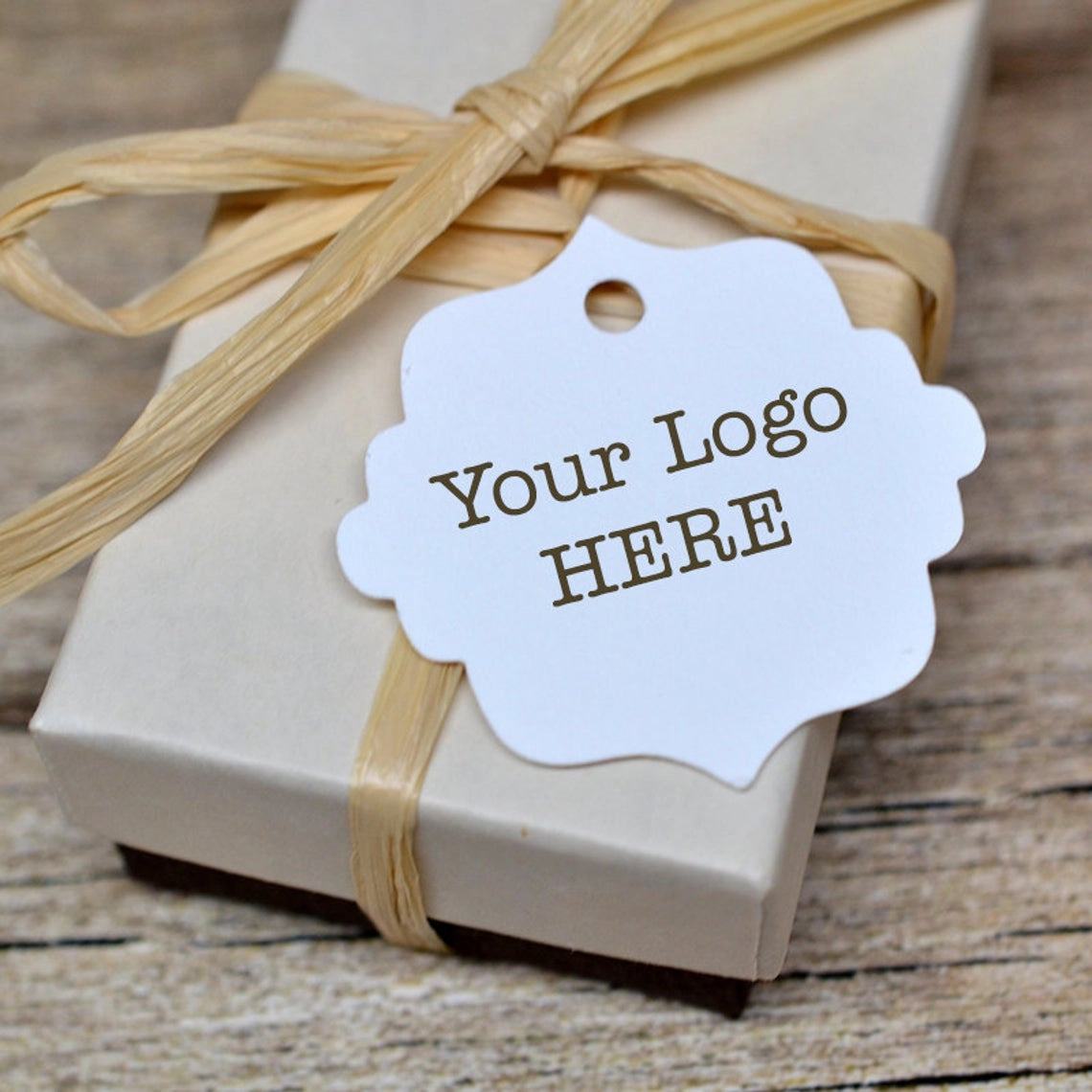 Ornate Die Cut Hang Tags Customized with your Logo Multiple Sizes 2