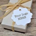Ornate Die Cut Hang Tags Customized with your Logo Multiple Sizes 2