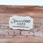 1.5"x0.8" - Customized Ornate Cut Small Price Tags Jewelry Hang Tags Labels | Includes Barbs 4