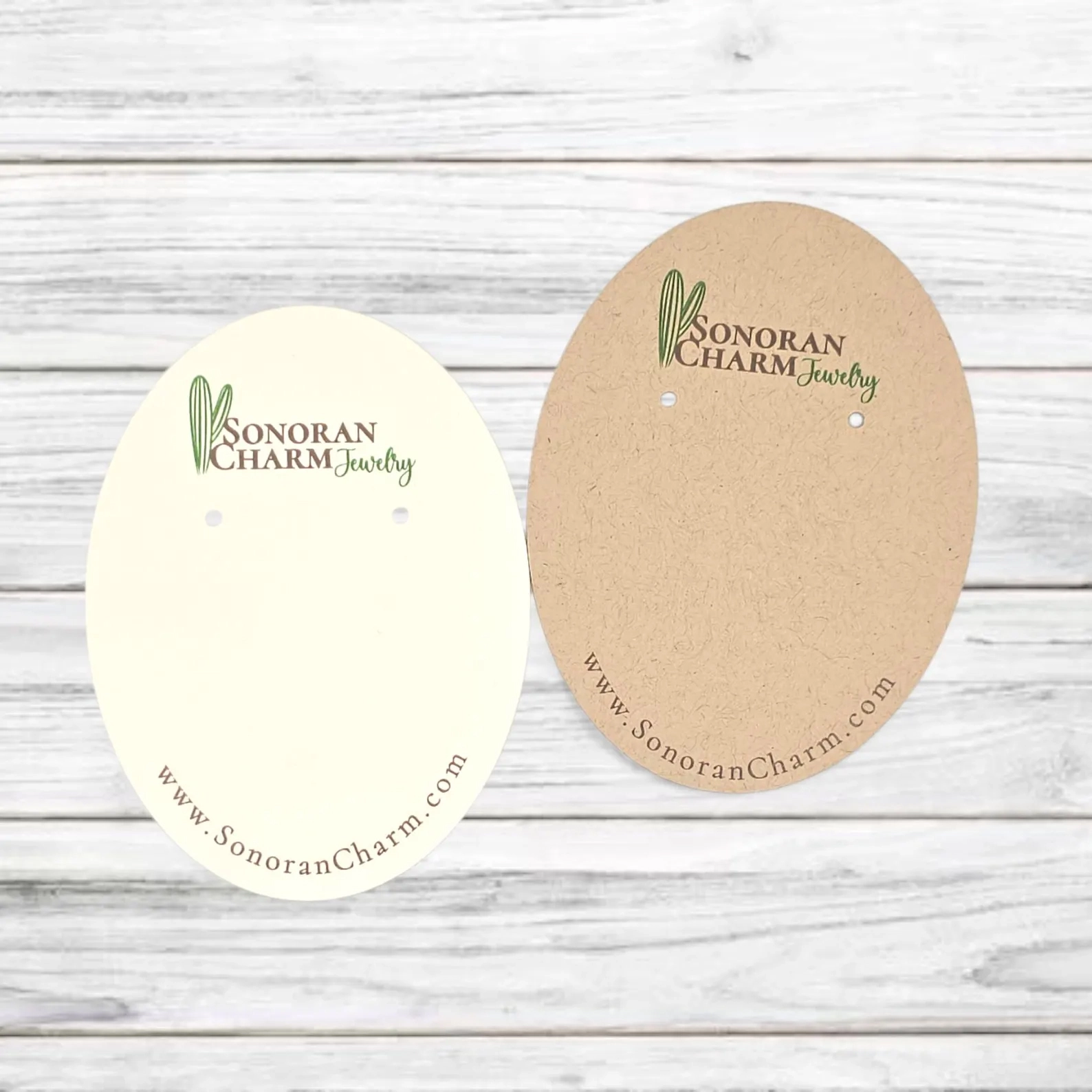 Oval Shape Jewelry Display Packaging Cards 5