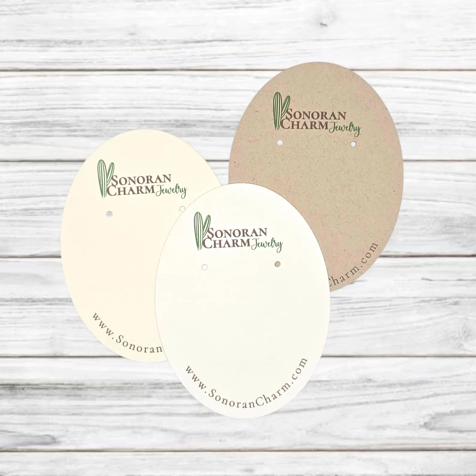 Oval Shape Jewelry Display Packaging Cards 3