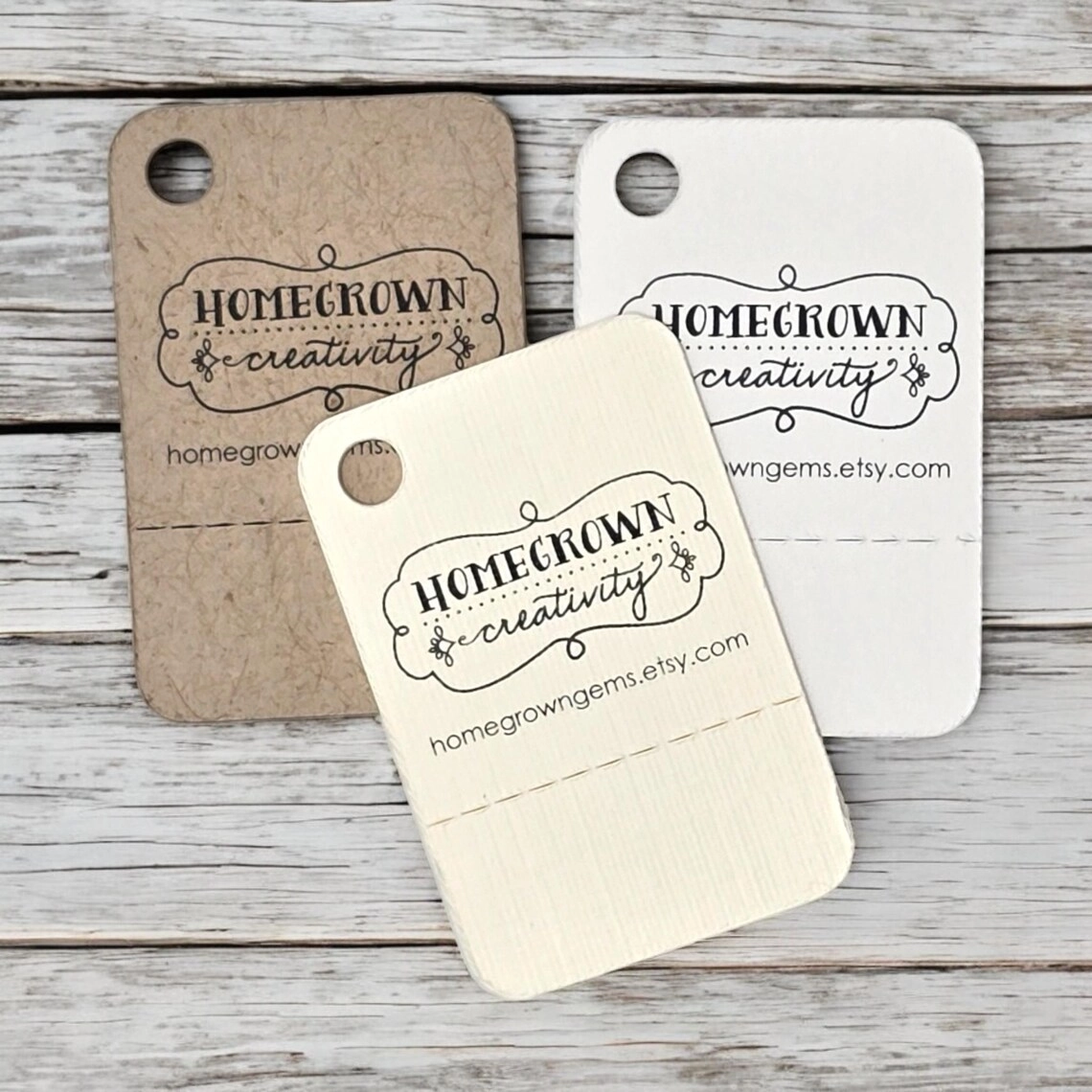 Perforated Price Tags - 1"x1.5" Tear Away Bottom - Jewelry Hang Tags 1