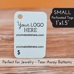 Perforated Price Tags - 1"x1.5" Tear Away Bottom - Jewelry Hang Tags 3