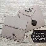 Pocket Necklace Cards - 2.5"x2.5" Holds Necklace Chain in Back ECONOMY 1
