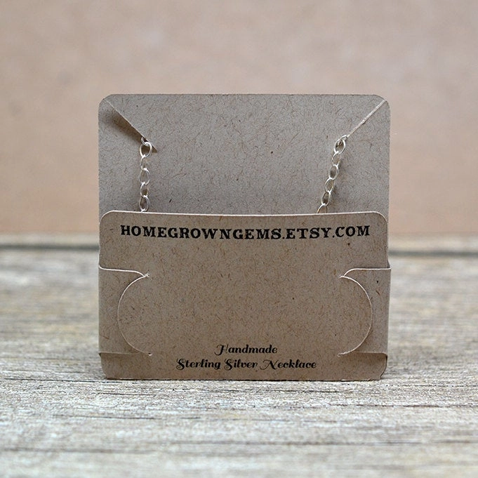 Pocket Necklace Cards - 2.5"x2.5" Holds Necklace Chain in Back ECONOMY 2