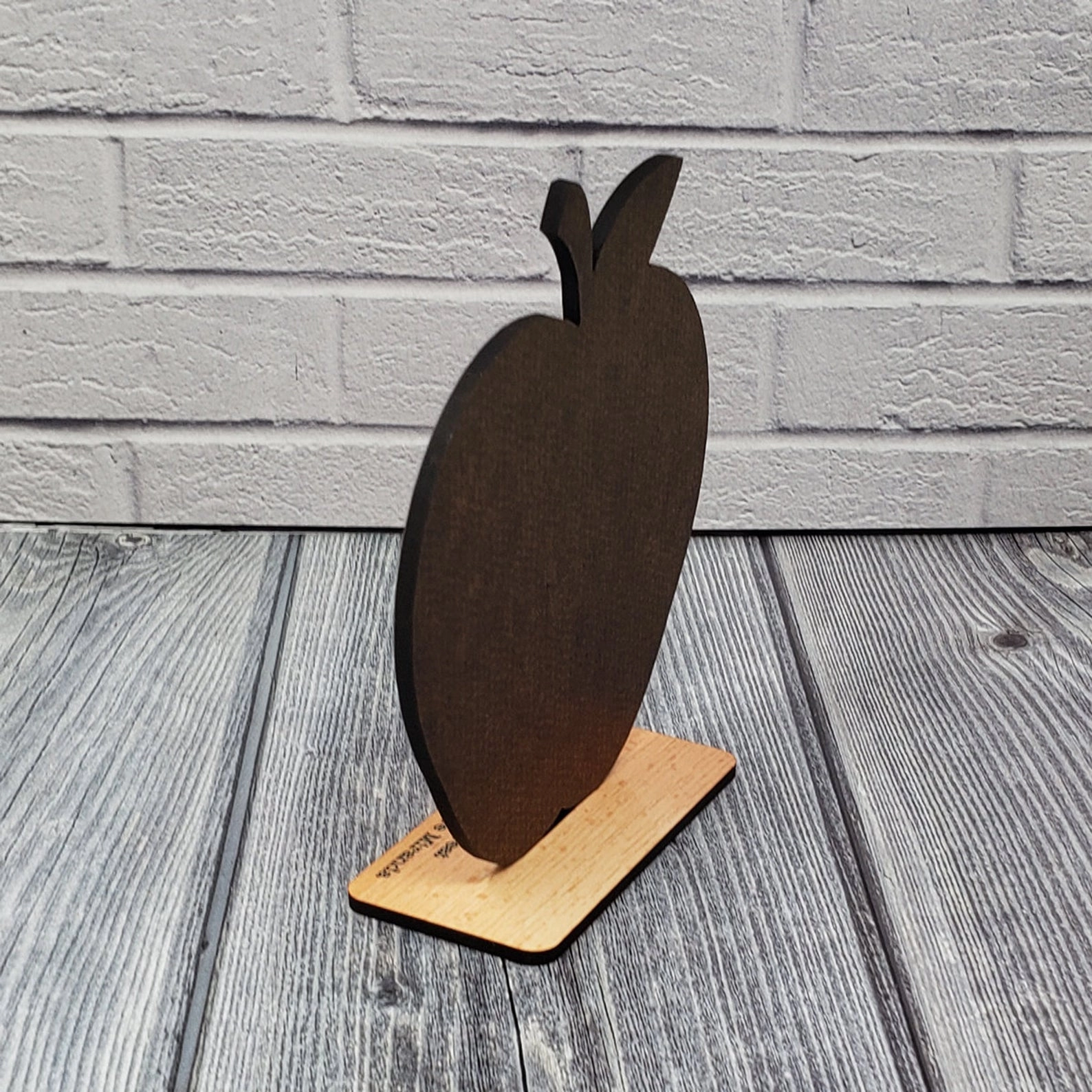 Custom Teacher Appreciation Gift Wood Apple Desk Display Award | Thank You | Big Heart to help Shape 3