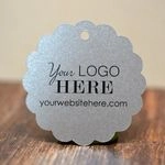 Scalloped Circle Customized Small Price Tags Jewelry Hang Tags Labels | MULTIPLE Sizes | 3