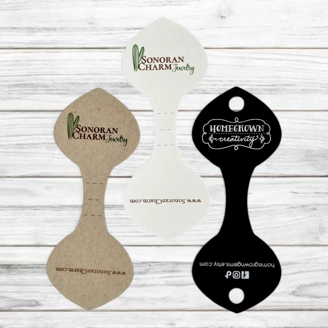 1.5" Tear Drop Fold-Over Jewelry Display Cards 2
