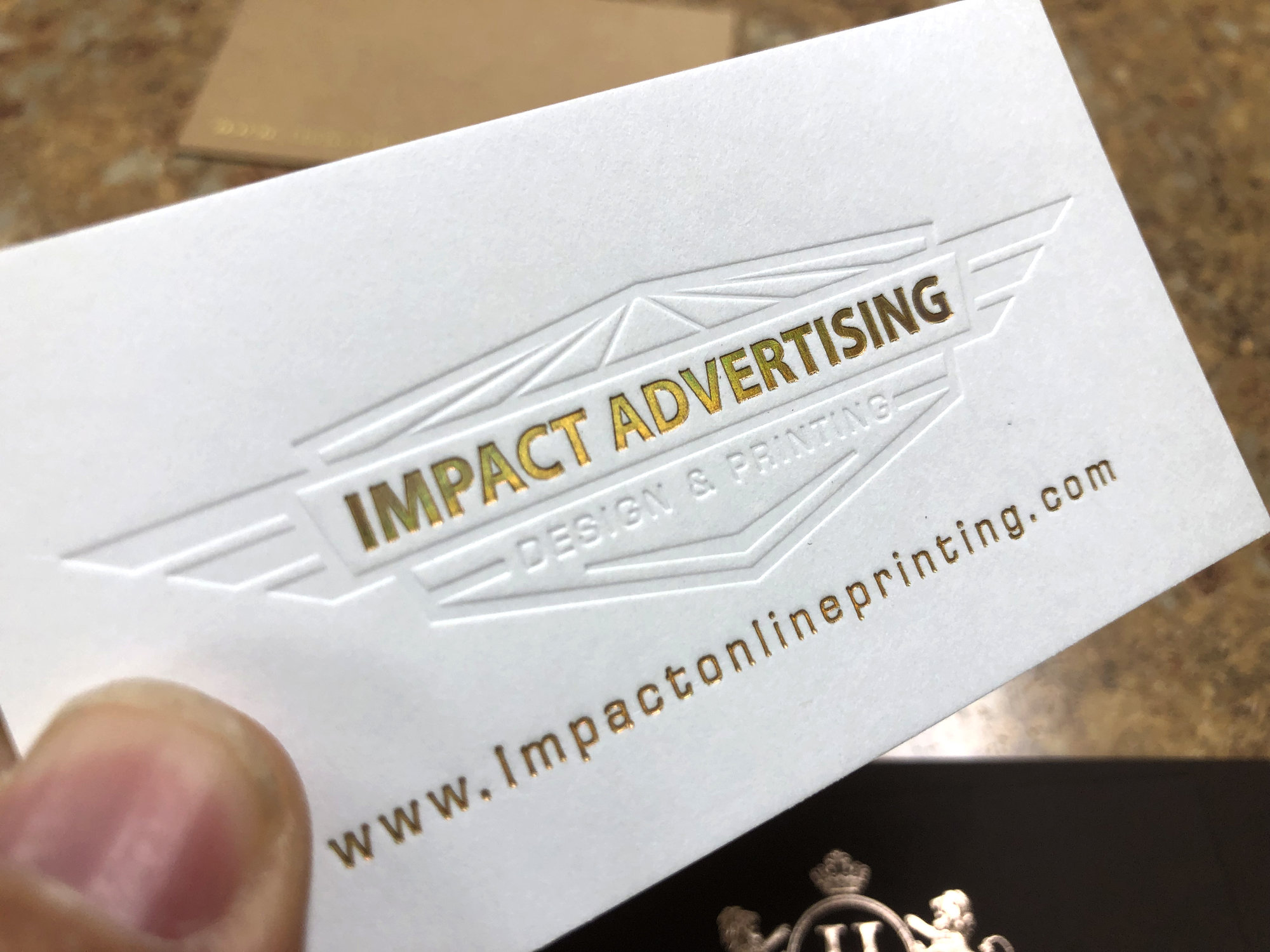 Debossed Business Cards