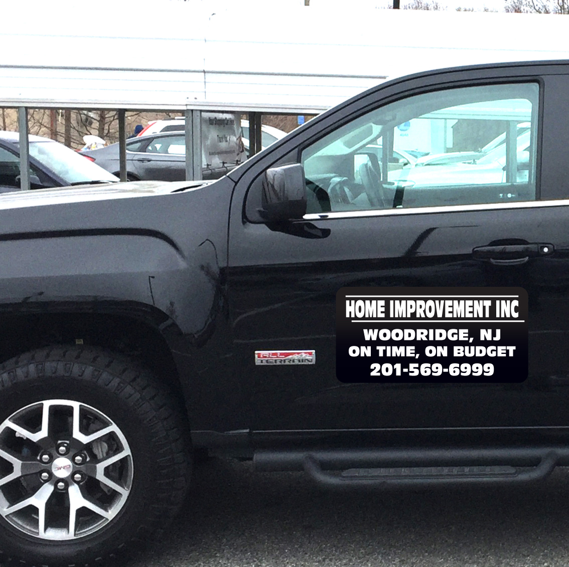 Vehicle Magnets sign With Custom Lettering 12" X 24" (Set of 2) - BLACK TWO LINES