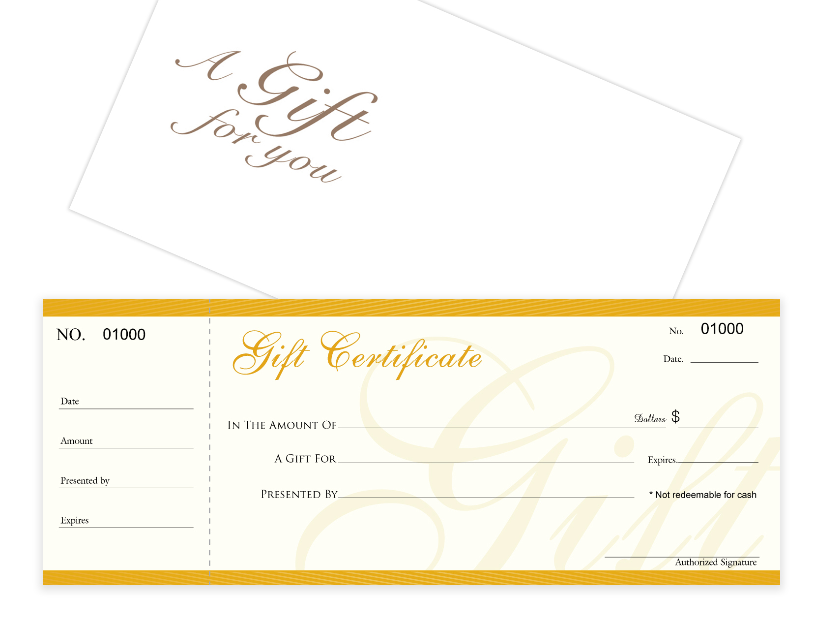 Blank Gift Certificates 25set - NJ67SB-PP