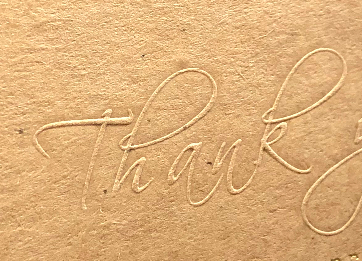 Embossed  Kraft  Business Cards 3