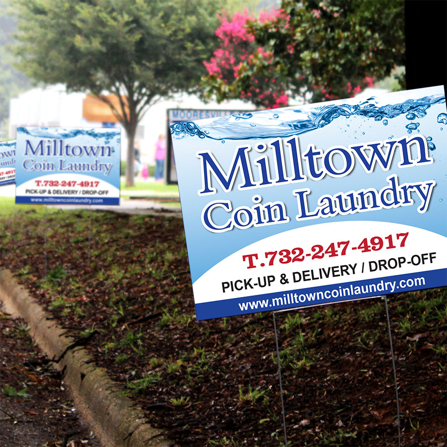 Yard Sign with H Wire Stakes 24x18 3