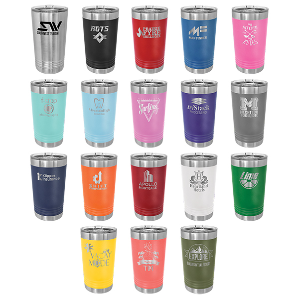 Laser Engraved Tumblers 16 ounce Polar Camel Tumbler All Color Samples