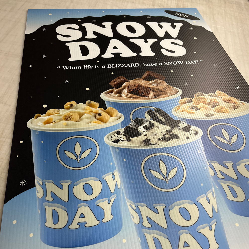 Foamcore Signs Corrugated plastic signs (Coroplast)