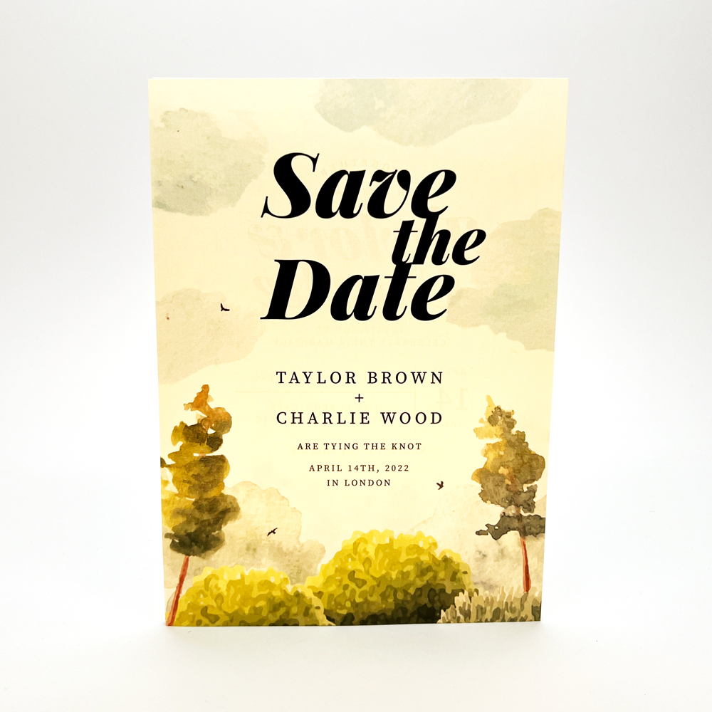 Wedding Invitation - Flat Card Wedding Card Printing 5x7