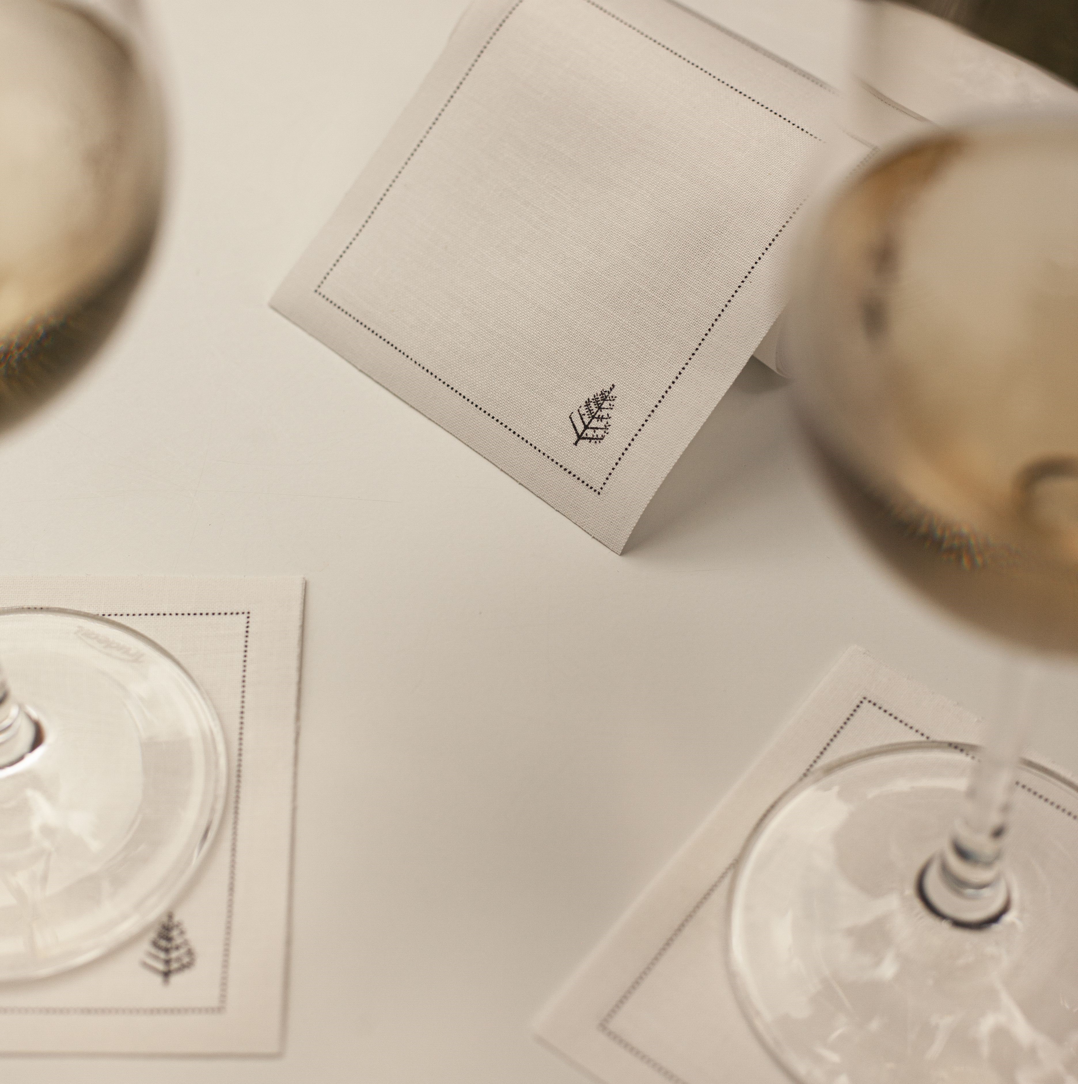 The Four Seasons - 4"x4" Cream Cotton Napkin - Rolls of 200 units - Full Case