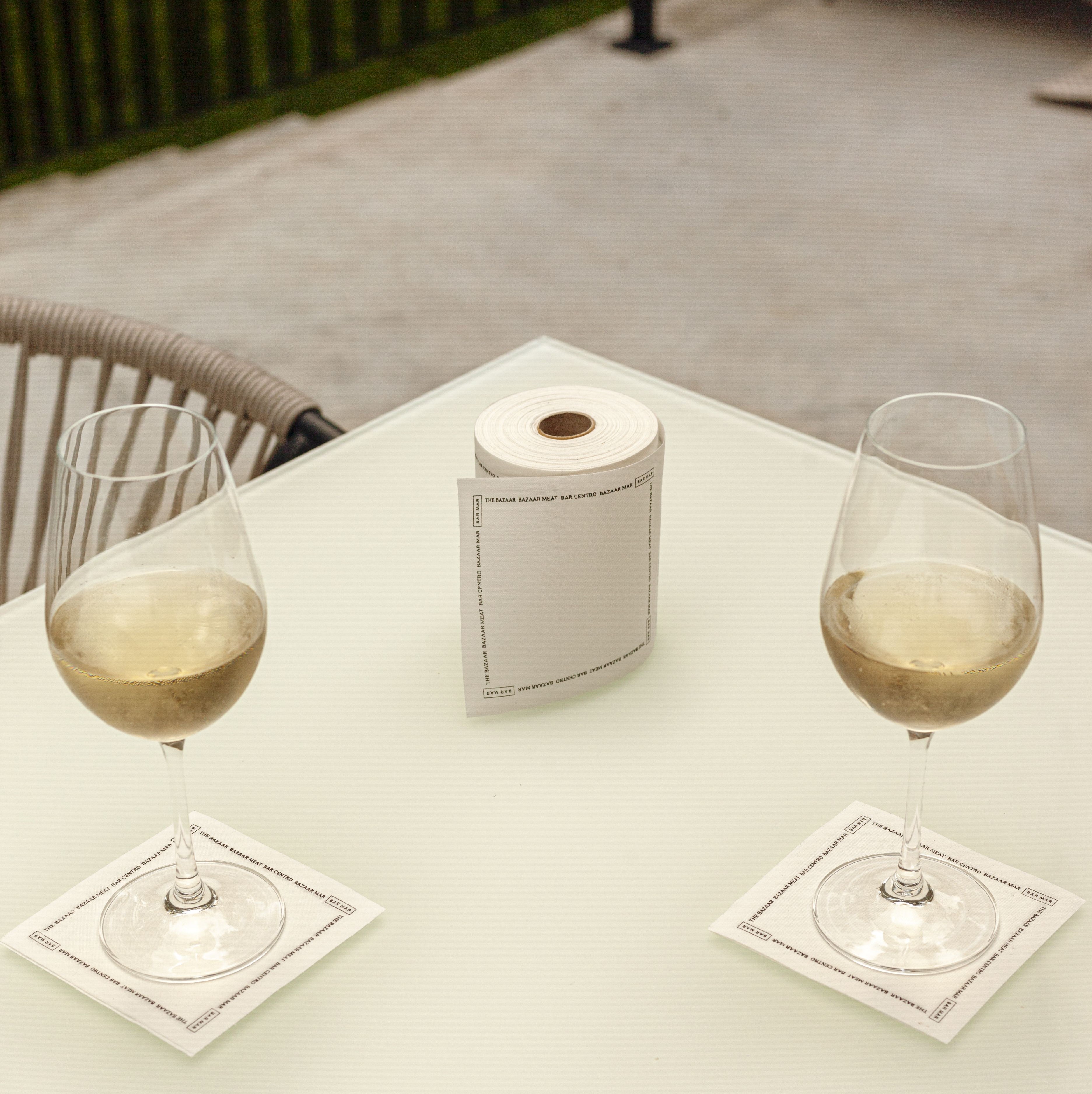 The Bazaar - 4.5" x 4.5" Cream Cotton Napkin - Rolls of 200 units - Full Case