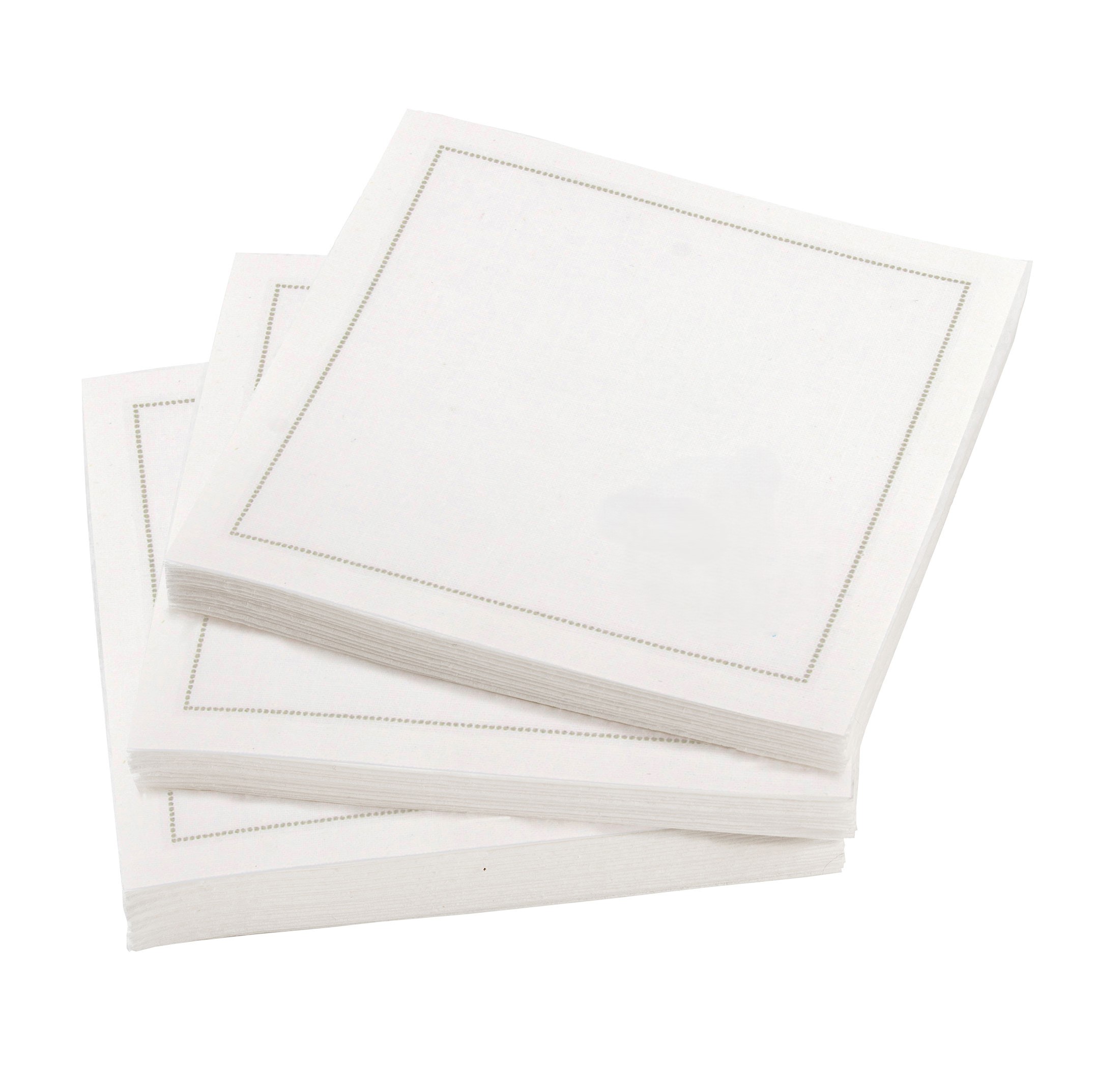 Non Branded Cream Cotton Napkins 4.5" x 4.5"/11cm x11cm - Flat Packed 100 units - Full Case