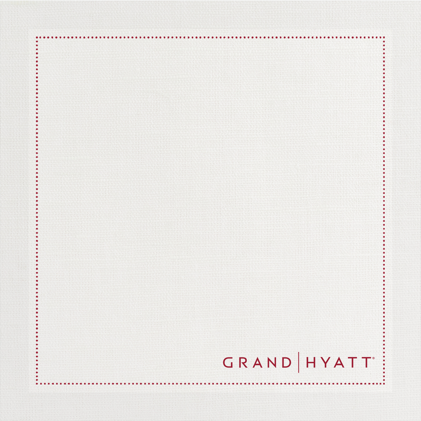 The Hyatt - Grand Hyatt - 4.5"x4.5" Cotton Napkin - Rolls of 200 units - Full Case