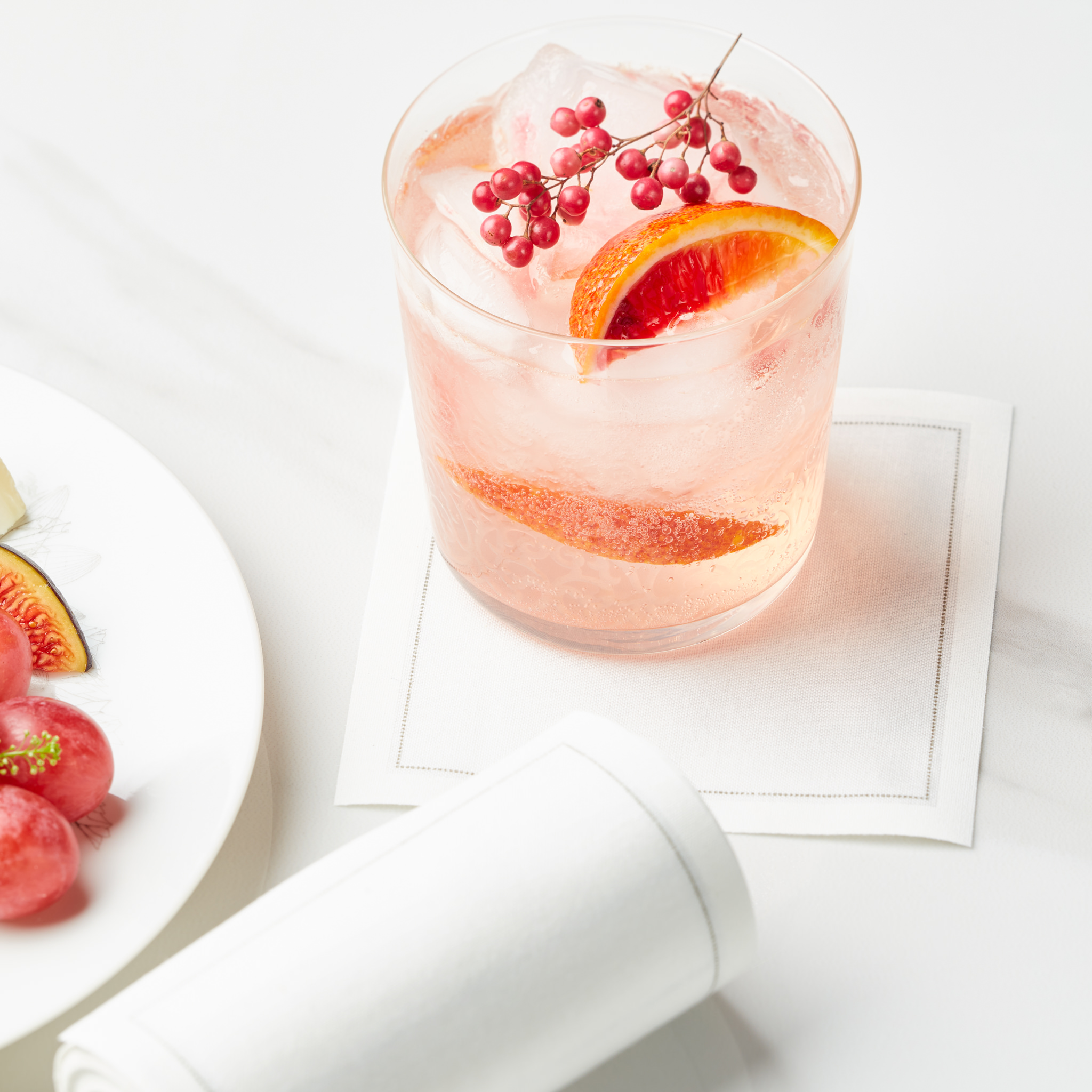 Cream Cotton Cocktail Napkins 4.5" x 4.5" - 50 Units per Roll, 10 rolls per Case - Full Case