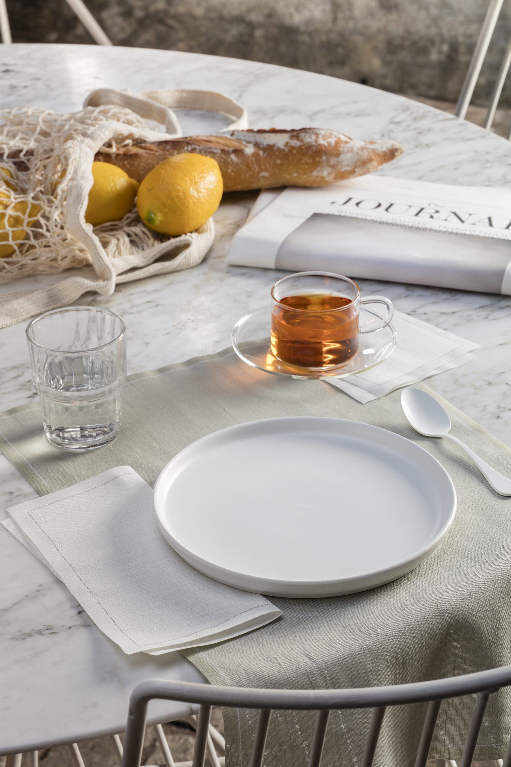 Cream Linen Luncheon Napkins 8" x 8" - 20 Units per Roll, 10 rolls per Case - Full Case